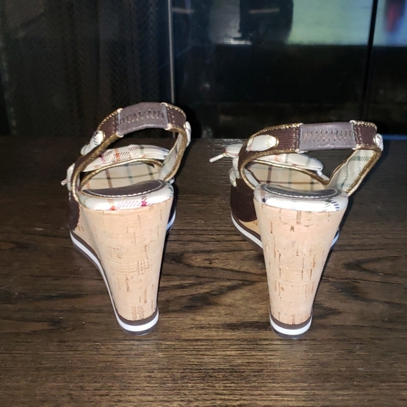 Coach Twirling Cork Slingback Peeptoe Wedge Pump 7 - Picture 7 of 11